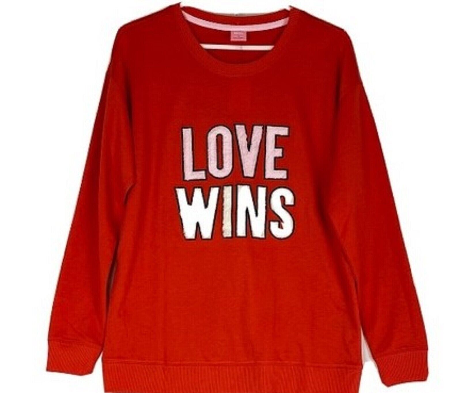 Jenni Moore Intimates Women's Love Wins Pajama Top, Red, S " TOP ONLY"